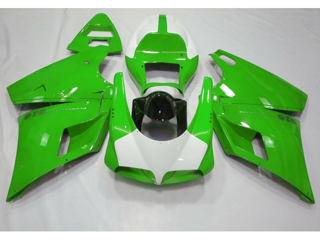 Aftermarket 1993-2005 Gloss Green & White Ducati 996 748 916 998 Motorcycle Fairing