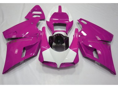 Aftermarket 1993-2005 Gloss Pink & White Ducati 996 748 916 998 Motorcycle Fairing