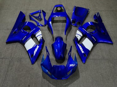 Aftermarket 1998-2002 Blue White Design Yamaha R6 Motorcycle Fairing