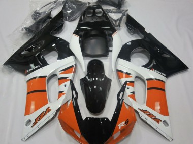 Aftermarket 1998-2002 Gloss Orange and Black Yamaha R6 Motorcycle Fairing