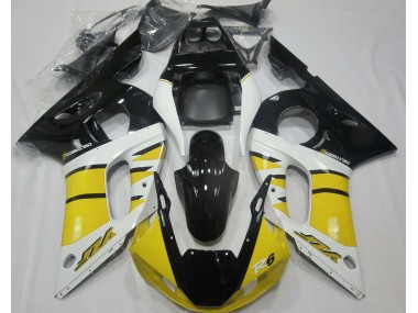 Aftermarket 1998-2002 Gloss Yellow and Black Yamaha R6 Motorcycle Fairing