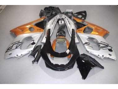 Aftermarket 1998-2007 Gloss Orange Silver and Black Yamaha YZF600 Motorcycle Fairing