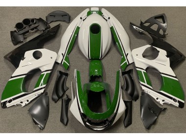 Aftermarket 1998-2007 Gloss White and Dark Green Yamaha YZF600 Motorcycle Fairing