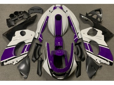 Aftermarket 1998-2007 Gloss White and Dark Purple Yamaha YZF600 Motorcycle Fairing