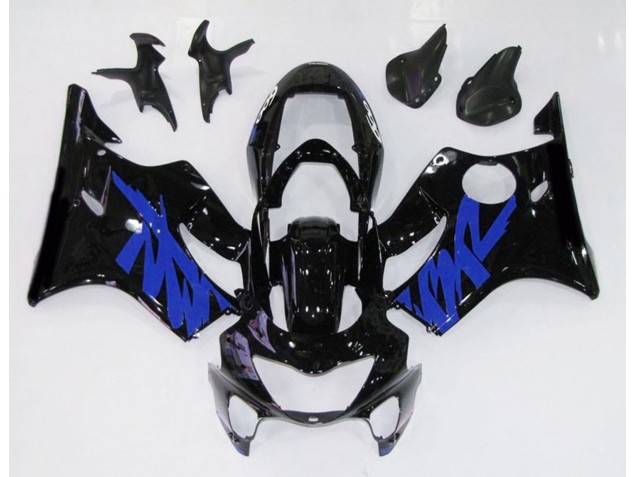 Aftermarket 1999-2000 Gloss Black & Blue Honda CBR600 F4 Motorcycle Fairing