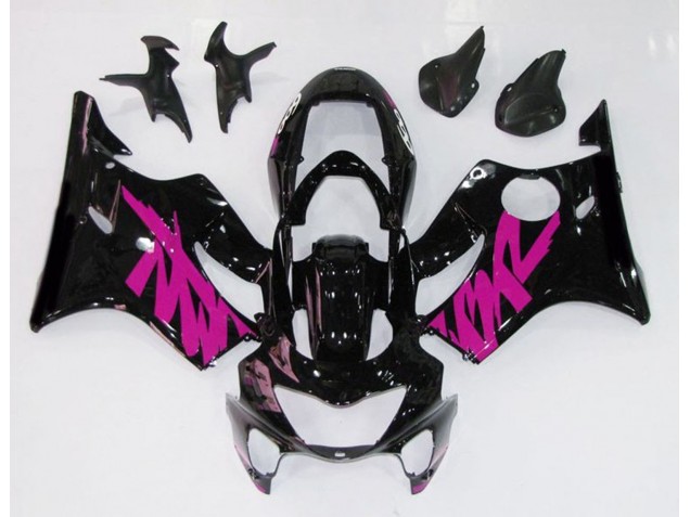 Aftermarket 1999-2000 Gloss Black & Pink Honda CBR600 F4 Motorcycle Fairing