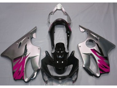 Aftermarket 1999-2000 Gloss Silver & Pink Honda CBR600 F4 Motorcycle Fairing