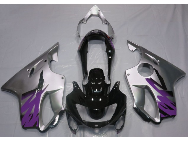 Aftermarket 1999-2000 Gloss Silver & Purple Honda CBR600 F4 Motorcycle Fairing