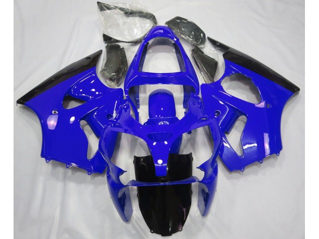 Aftermarket 2000-2002 Gloss Blue & Black Kawasaki ZX6R Motorcycle Fairing