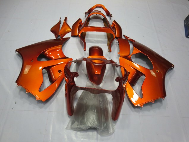 Aftermarket 2000-2002 Orange Kawasaki ZX6R Motorcycle Fairing