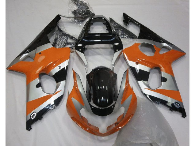 Aftermarket 2000-2002 Orange Silver OEM Style Suzuki GSXR 1000 Motorcycle Fairing