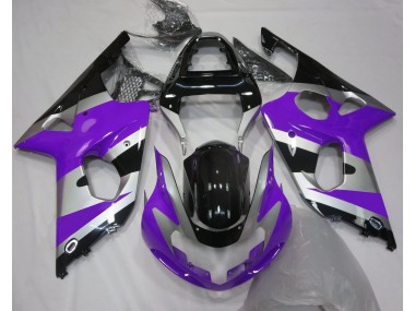 Aftermarket 2000-2002 Purple Silver OEM Style Suzuki GSXR 1000 Motorcycle Fairing