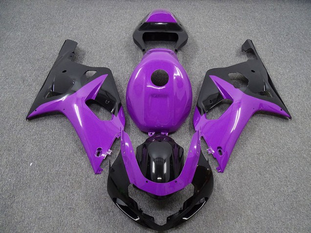 Aftermarket 2001-2003 Gloss Purple and Black Suzuki GSXR 600-750 Motorcycle Fairing