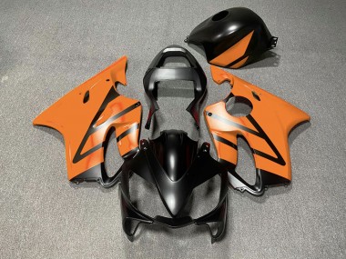 Aftermarket 2001-2003 Matte Black and Orange Honda CBR600 F4i Motorcycle Fairing