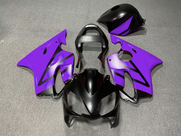 Aftermarket 2001-2003 Matte Black and Purple Honda CBR600 F4i Motorcycle Fairing