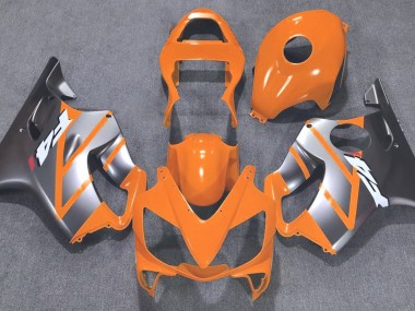 Aftermarket 2001-2003 Orange and Matte Silver Honda CBR600 F4i Motorcycle Fairing