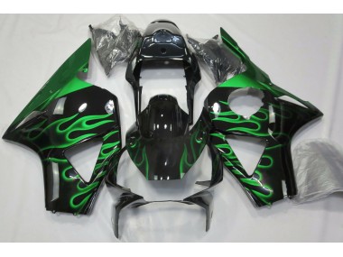 Aftermarket 2002-2003 Green Flame Honda CBR954 Motorcycle Fairing