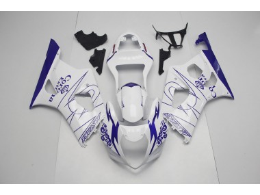 Aftermarket 2003-2004 Blue and White Corona Suzuki GSXR 1000 Motorcycle Fairing