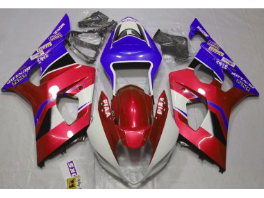 Aftermarket 2003-2004 Gloss Candy Red and Blue Suzuki GSXR 1000 Motorcycle Fairing