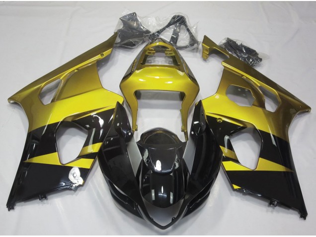 Aftermarket 2003-2004 Gloss Yellow & Black Suzuki GSXR 1000 Motorcycle Fairing