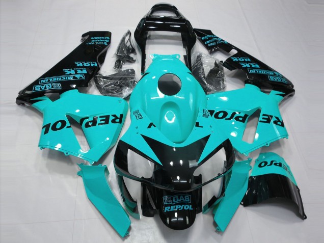 Aftermarket 2003-2004 Light Blue Repsol Honda CBR600RR Motorcycle Fairing