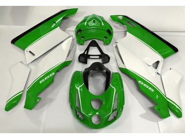 Aftermarket 2003-2004 White Green and Black Ducati 749 999 Motorcycle Fairing