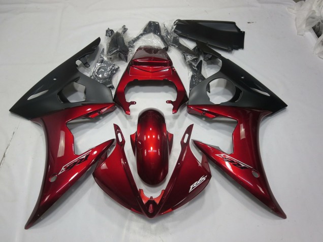 Aftermarket 2003-2005 Maroon Red Yamaha R6 Motorcycle Fairing