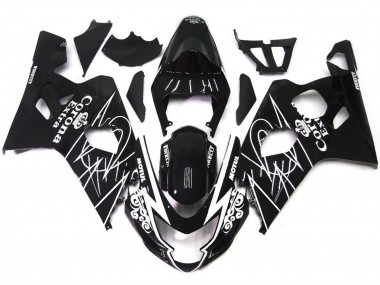 Aftermarket 2004-2005 Gloss Black Corona Style Suzuki GSXR 600-750 Motorcycle Fairing