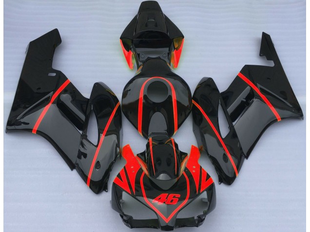 Aftermarket 2004-2005 Gloss Black & Red Honda CBR1000RR Motorcycle Fairing