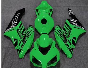 Aftermarket 2004-2005 Gloss Green Flame Honda CBR1000RR Motorcycle Fairing