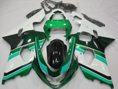 Aftermarket 2004-2005 Gloss Green & Green Suzuki GSXR 600-750 Motorcycle Fairing