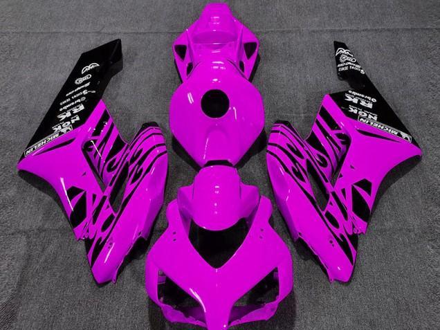 Aftermarket 2004-2005 Gloss Pink Flame Honda CBR1000RR Motorcycle Fairing