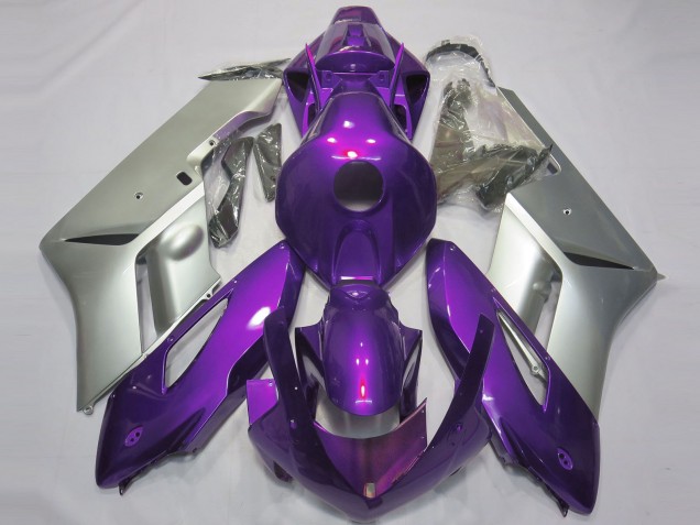 Aftermarket 2004-2005 Gloss Purple and Silver Honda CBR1000RR Motorcycle Fairing