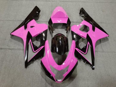 Aftermarket 2004-2005 Light Pink and Black Suzuki GSXR 600-750 Motorcycle Fairing