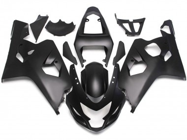 Aftermarket 2004-2005 Matte Black Style w Red Decals Suzuki GSXR 600-750 Motorcycle Fairing