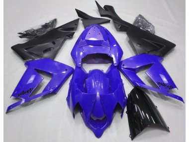 Aftermarket 2004-2005 Pearl Blue & Black Kawasaki ZX10R Motorcycle Fairing