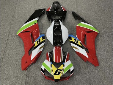 Aftermarket 2004-2005 Red 6 Honda CBR1000RR Motorcycle Fairing