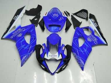 Aftermarket 2005-2006 Blue and White Corona Suzuki GSXR 1000 Motorcycle Fairing