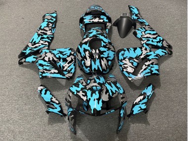 Aftermarket 2005-2006 Camo & LIGHT CYAN Honda CBR600RR Motorcycle Fairing