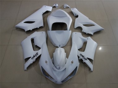 Aftermarket 2005-2006 Matte White Kawasaki ZX6R Motorcycle Fairing