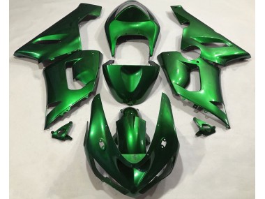 Aftermarket 2005-2006 Metallic Green Kawasaki ZX6R Motorcycle Fairing