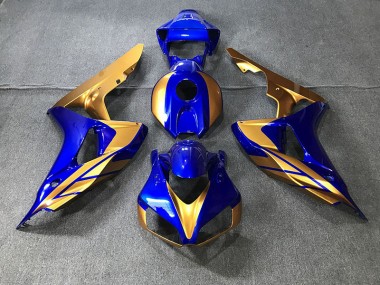 Aftermarket 2006-2007 Blue and Gold Honda CBR1000RR Motorcycle Fairing