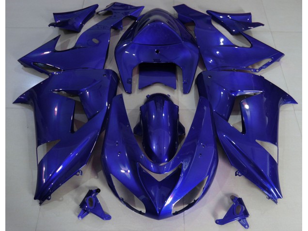 Aftermarket 2006-2007 Deep Blue Plain Kawasaki ZX10R Motorcycle Fairing