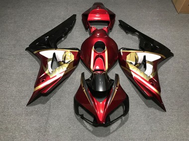 Aftermarket 2006-2007 Deep Red & Gold Honda CBR1000RR Motorcycle Fairing