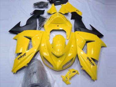 Aftermarket 2006-2007 Gloss Yellow Kawasaki ZX10R Motorcycle Fairing