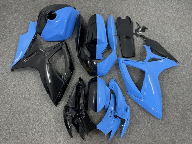 Aftermarket 2006-2007 Half Blue and Black Suzuki GSXR 600-750 Motorcycle Fairing