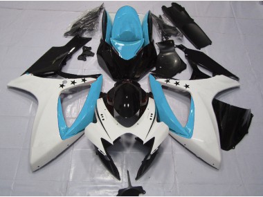 Aftermarket 2006-2007 Light Blue Star Suzuki GSXR 600-750 Motorcycle Fairing