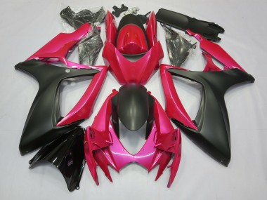 Aftermarket 2006-2007 Pink and Matte Suzuki GSXR 600-750 Motorcycle Fairing