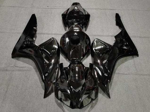 Aftermarket 2006-2007 Plain Gloss Black Honda CBR1000RR Motorcycle Fairing