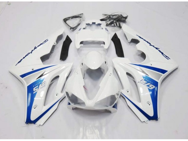 Aftermarket 2006-2008 White and Blue Style Triumph Daytona 675 Motorcycle Fairing